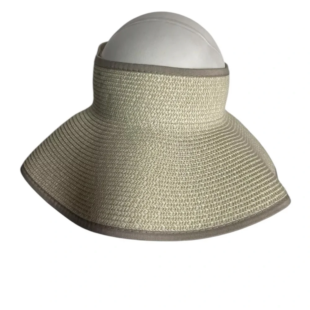 NEW San Diego Hat Co Roll Up Packable Sun Visor tan/beige OS‎